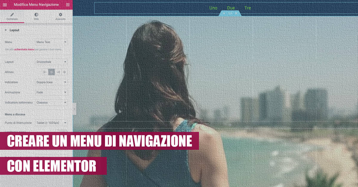 Menu di navigazione con WordPress ed Elementor